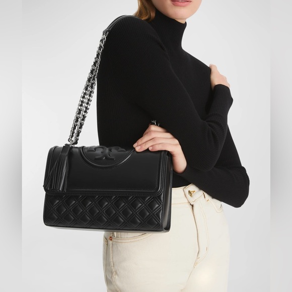 Tory Burch Fleming Convertible Leather Shoulder Bag - Picture 5 of 9